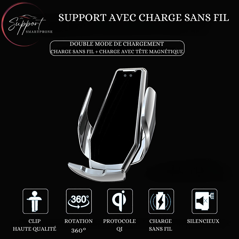 Support Téléphone Renault Captur - Charge Induction