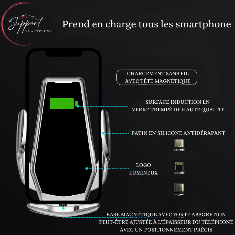 Support Téléphone Nissan Leaf - Charge Induction