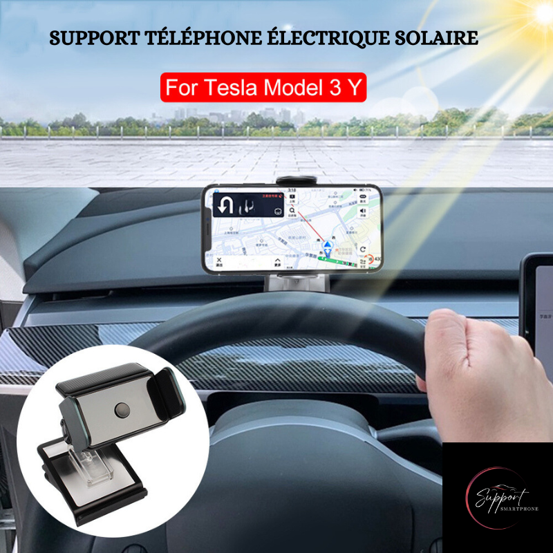 Support smartphone voiture pour tesla noir Cellular Line