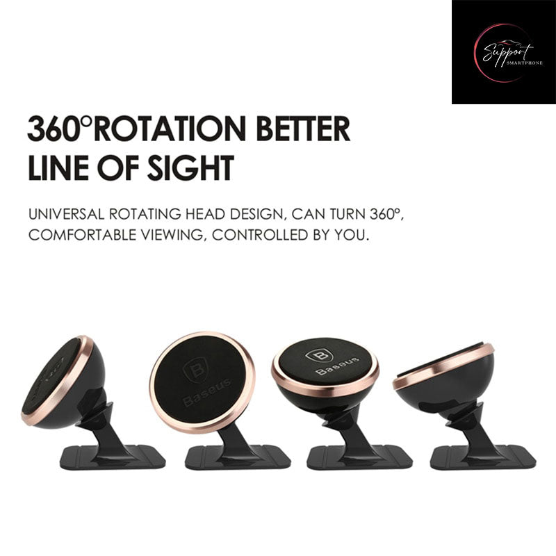 Porte téléphone voiture aimanté avec rotation à 360° pour un ajustement flexible de l'angle de vue
