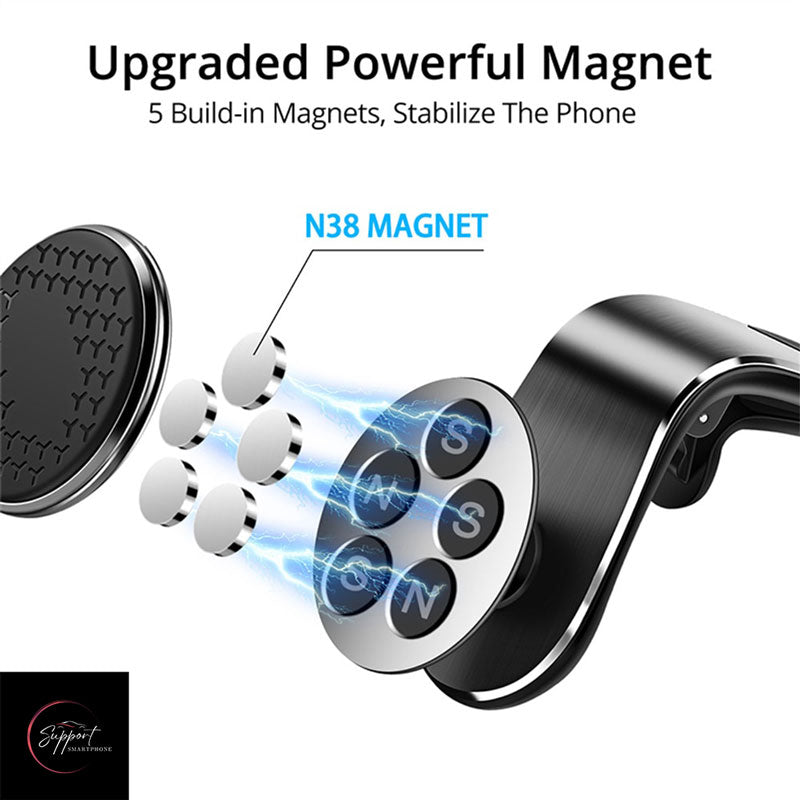 Fixation puissante et ajustable du Support Téléphone Voiture Magnétique pour une utilisation facile et pratique
