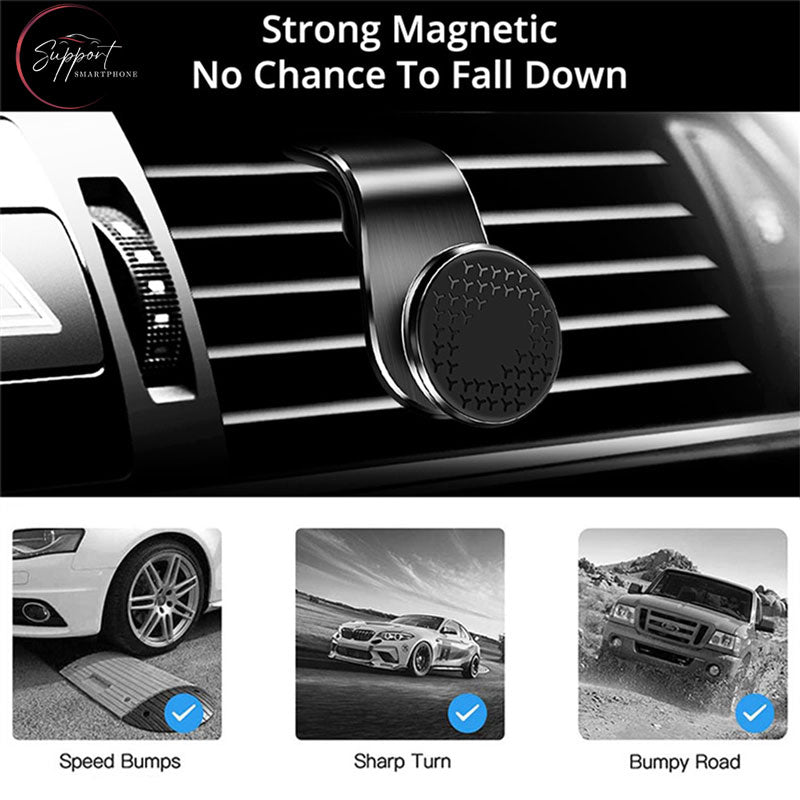 Support Téléphone Voiture Magnétique, idéal pour iPhone, Samsung, Huawei, Xiaomi et OnePlus pour une conduite confortable et sécurisée